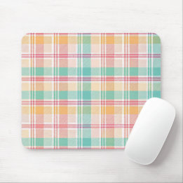 Multicolor Checkered Plaid Mouse Pad