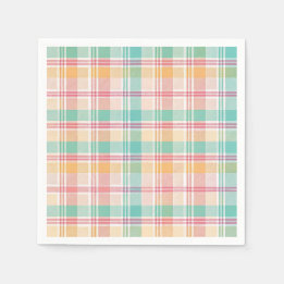 Multicolor Checkered Plaid Napkins
