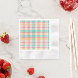 Multicolor Checkered Plaid Napkins