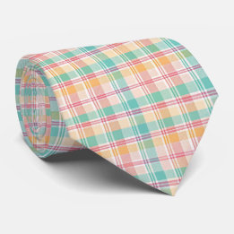 Multicolor Checkered Plaid Neck Tie