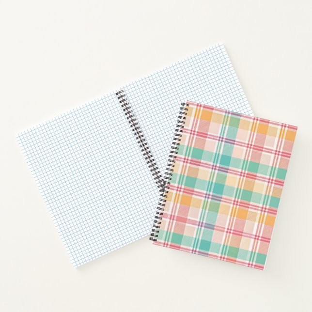 Multicolor Checkered Plaid Notebook (Inside)