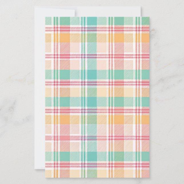 Multicolor Checkered Plaid Scrapbook Paper (Front)
