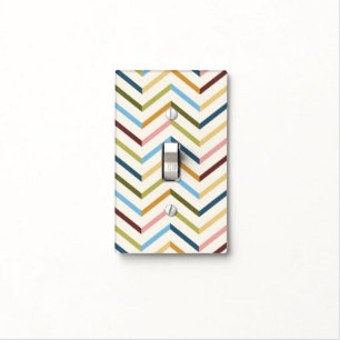 MultiColor Chevron Light Switch Cover