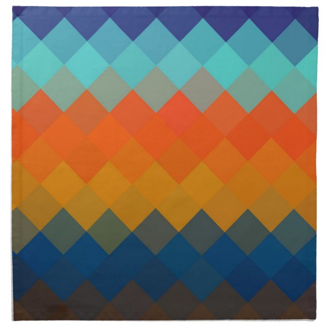 Multicolor Chevron Seamless Pattern 3 Cloth Napkin (Front)