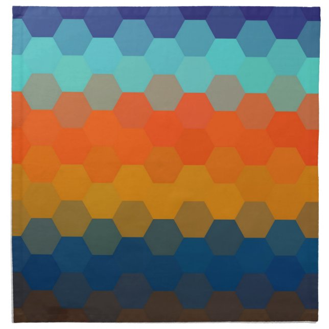 Multicolor Chevron Seamless Pattern 4 Cloth Napkin (Front)