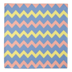 Multicolor chevron zigzag pattern duvet cover