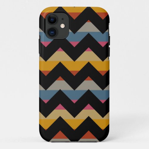 Multicolor Chevron Zigzag Stripe Pattern 12 iPhone 11 Case