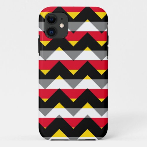 Multicolor Chevron Zigzag Stripe Pattern 14 iPhone 11 Case