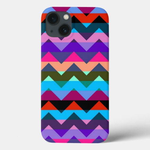 Multicolor Chevron Zigzag Stripe Pattern 2 iPhone 13 Case