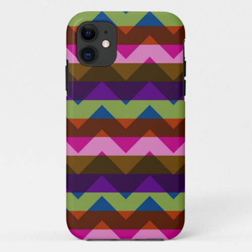 Multicolor Chevron Zigzag Stripe Pattern 6 iPhone 11 Case