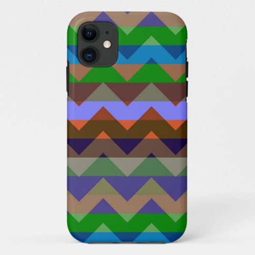 Multicolor Chevron Zigzag Stripe Pattern 7 iPhone 11 Case