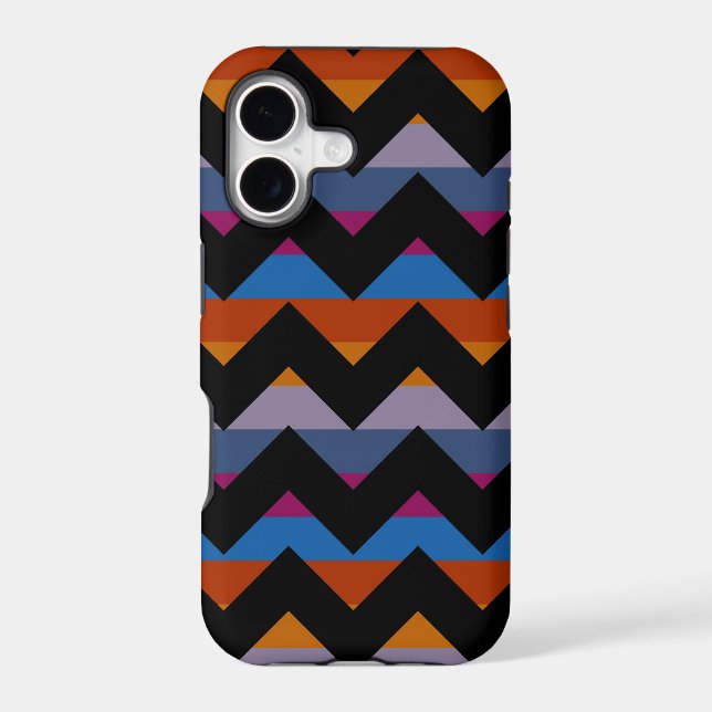 Multicolor Chevron Zigzag Stripe Pattern Iphone Case (Back)