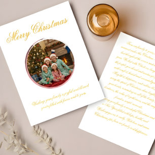 Multicolor Christmas Greeting Card with Family Mes