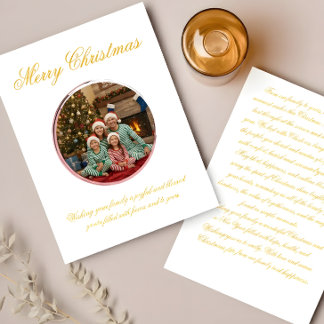 Multicolor Christmas Greeting Card with Family Mes