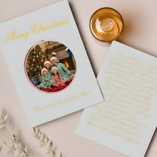 Multicolor Christmas Greeting Card with Family Mes