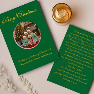 Multicolor Christmas Greeting Card with Family Mes
