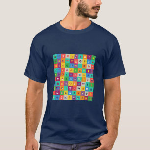 Multicolor Christmas Icons T-Shirt