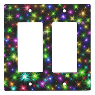 Multicolor Christmas Star Rays-57191 Light Switch Cover