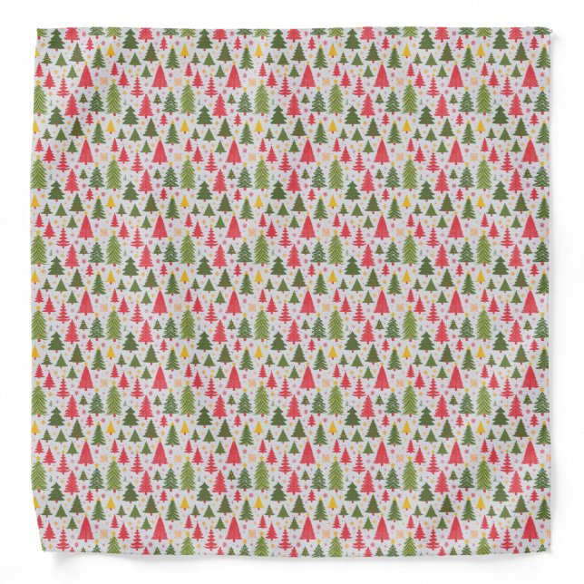 Multicolor Christmas Tree Bandana (Front)