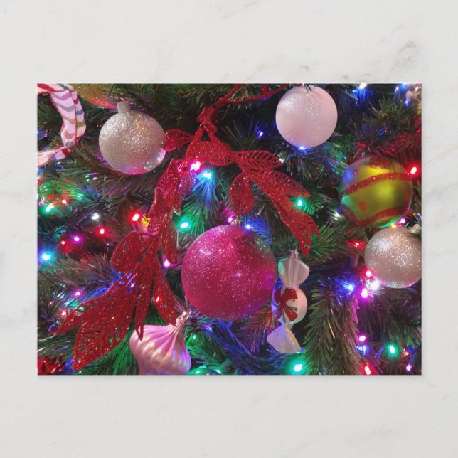Multicolor Christmas Tree Colorful Holiday (Front)