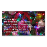 Multicolor Christmas Tree Colorful Holiday Business Card Magnet