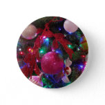 Multicolor Christmas Tree Colorful Holiday Button