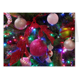 Multicolor Christmas Tree Colorful Holiday Card