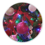 Multicolor Christmas Tree Colorful Holiday Ceramic Knob