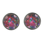 Multicolor Christmas Tree Colorful Holiday Cufflinks