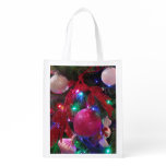 Multicolor Christmas Tree Colorful Holiday Grocery Bag