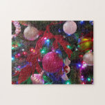 Multicolor Christmas Tree Colorful Holiday Jigsaw Puzzle