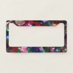 Multicolor Christmas Tree Colorful Holiday License Plate Frame