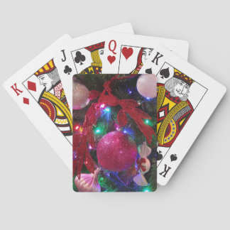 Multicolor Christmas Tree Colorful Holiday Poker Cards
