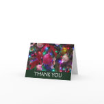 Multicolor Christmas Tree Colorful Holiday Thank You Card