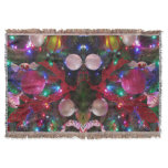 Multicolor Christmas Tree Colorful Holiday Throw Blanket