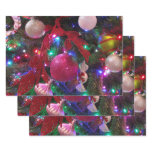 Multicolor Christmas Tree Colorful Holiday Wrapping Paper Sheets