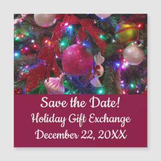 Multicolor Christmas Tree Colorful Save the Date