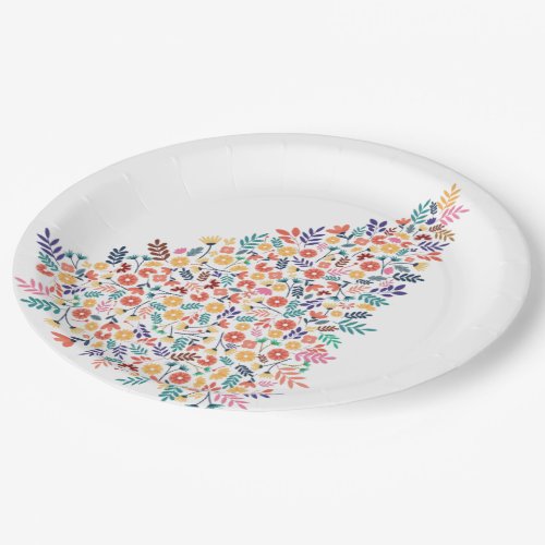 Multicolor Christmas Tree Paper Plate