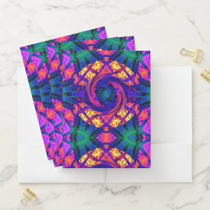 Multicolor Circle Melt Pocket Folder