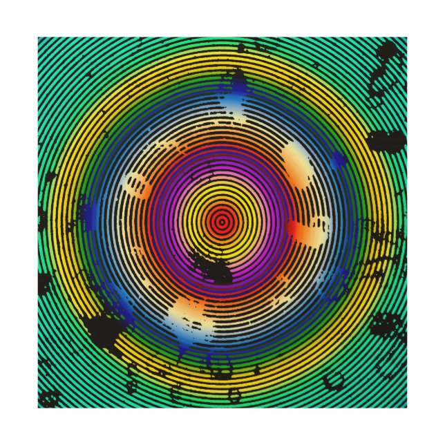 Multicolor Circled Abstract Art (Front)