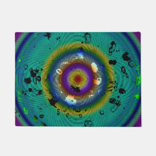 Multicolor Circled Abstract Art Doormat
