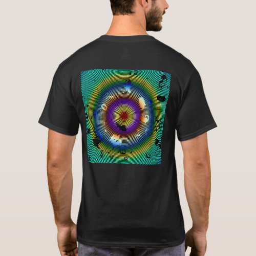 Multicolor Circled Abstract Art T_Shirt