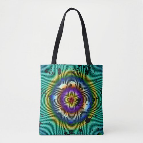 Multicolor Circled Abstract Art Tote Bag