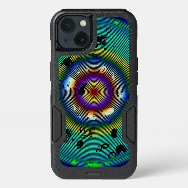 Multicolor Circled Pattern Otterbox iPhone Case (Back)