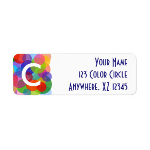 Multicolor Circles & Dots Label