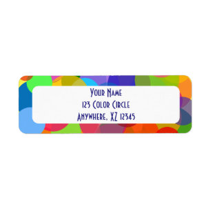 Multicolor Circles & Dots Label
