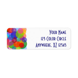 Multicolor Circles & Dots Label