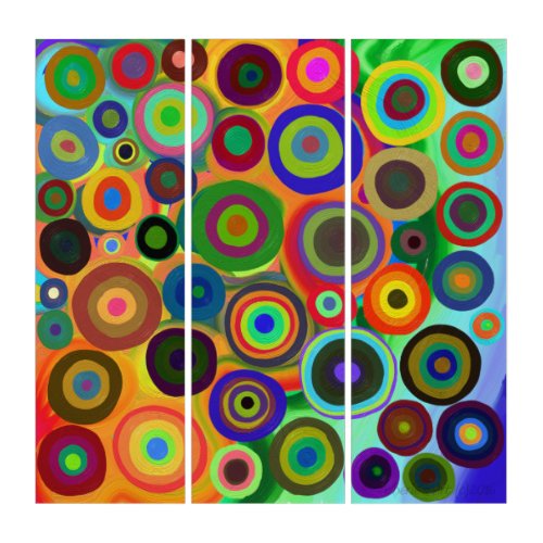 Multicolor Circles Modern Digital Abstract Panels