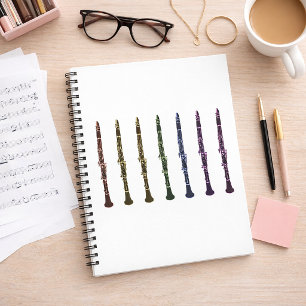 Multicolor Clarinet Unique Music Teacher Gift Notebook