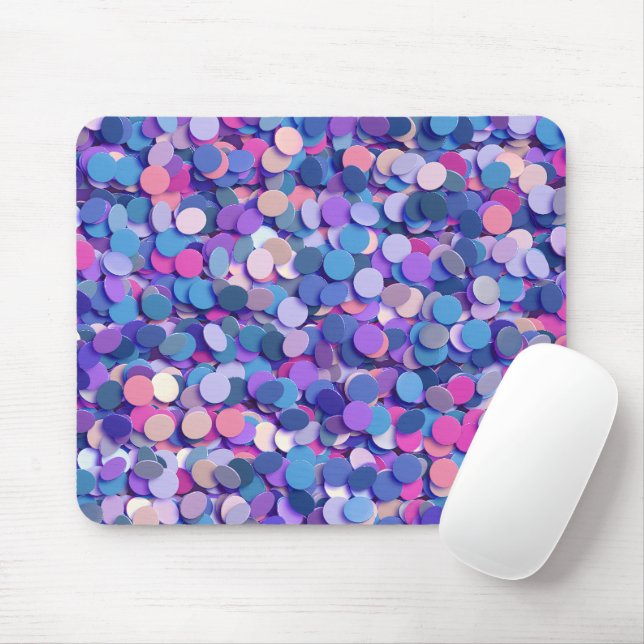 Multicolor Confetti Mouse Pad (With Mouse)